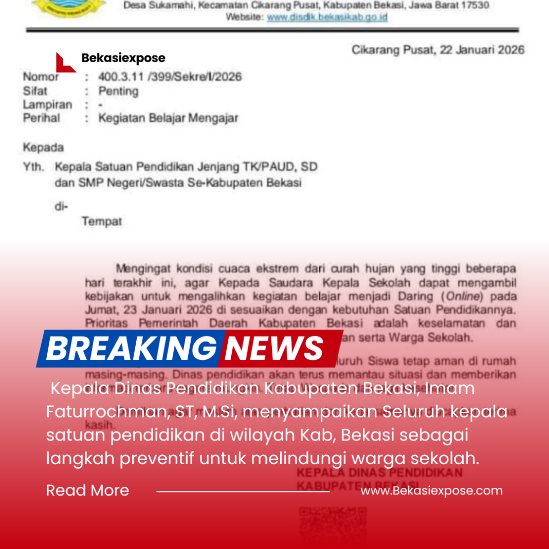 𝐃𝐢𝐬𝐝𝐢𝐤 𝐊𝐚𝐛𝐮𝐩𝐚𝐭𝐞𝐧 𝐁𝐞𝐤𝐚𝐬𝐢 𝐀𝐥𝐢𝐡𝐤𝐚𝐧 𝐊𝐁𝐌 𝐤𝐞 𝐃𝐚𝐫𝐢𝐧𝐠 𝐀𝐤𝐢𝐛𝐚𝐭 𝐂𝐮𝐚𝐜𝐚 𝐄𝐤𝐬𝐭𝐫𝐞𝐦