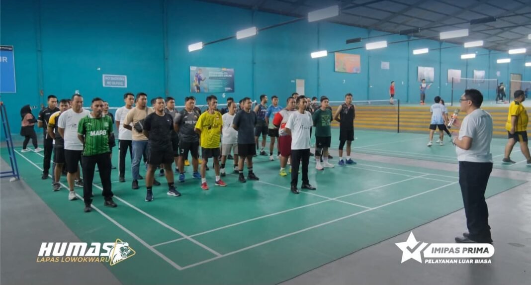Lapas Kelas I Malang Gelar Lomba Badminton Antarpegawai, Christo Toar Tekankan Sportivitas