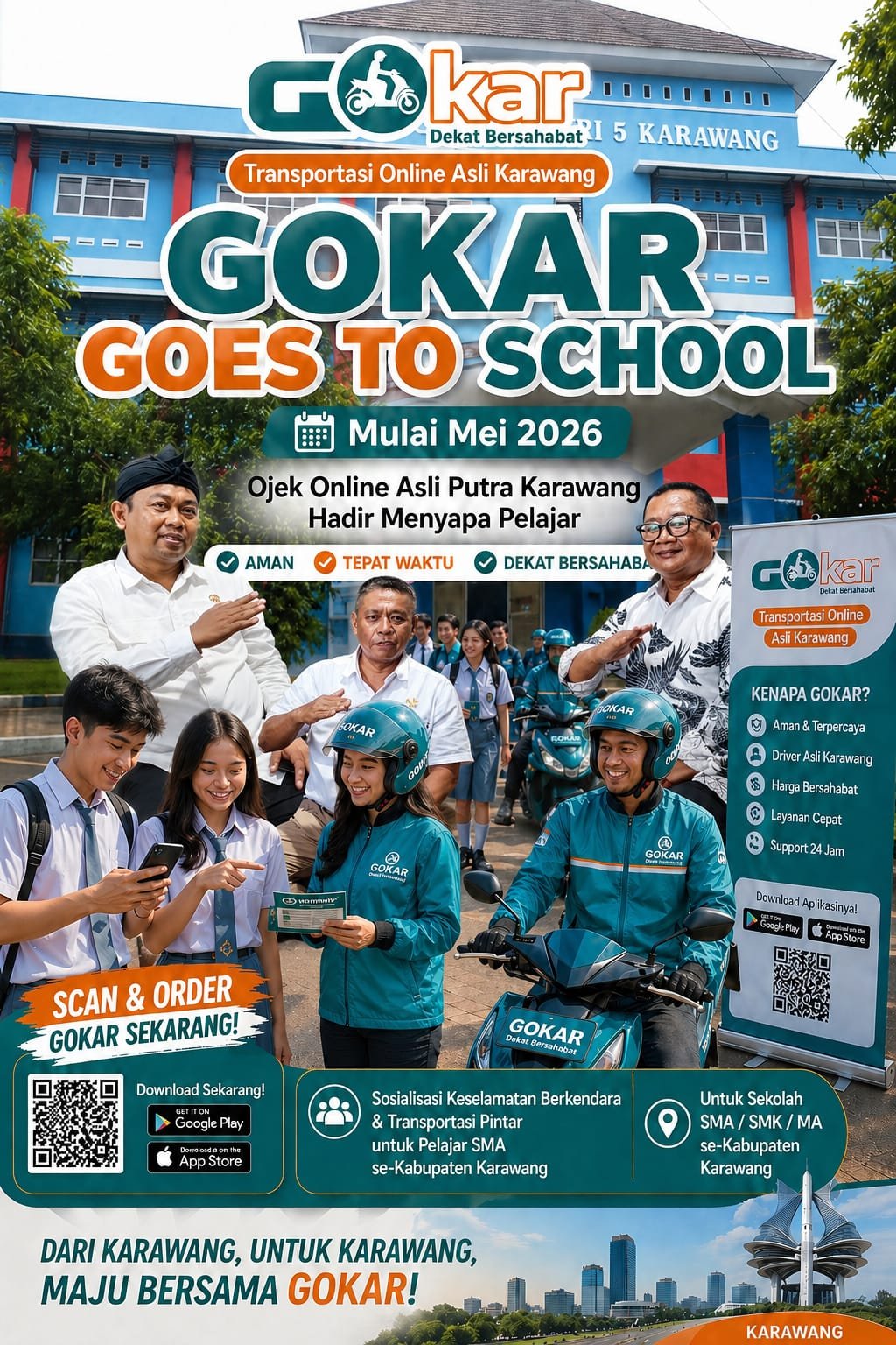 Inovasi Anak Daerah, GOKAR Makin Dekat dengan Siswa dan Masyarakat Karawang